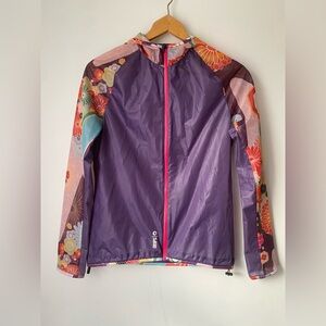GR1PS Jacket Women’s Medium Floral Purple Full Zip Hoodie
